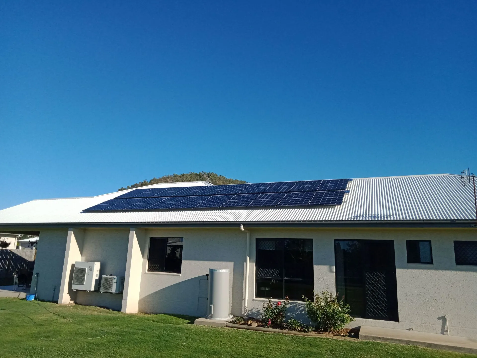 A Townsville home fitted with a full rooftop solar system by On Point Solar & Electrical