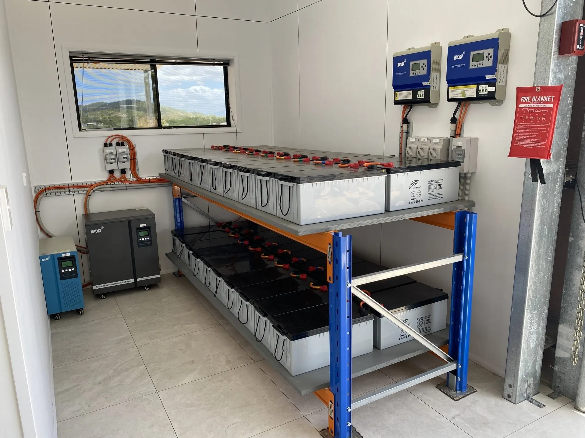 Solar Townsville — a tidy off-grid battery bank and inverter system installed by On Point Solar & Electrical