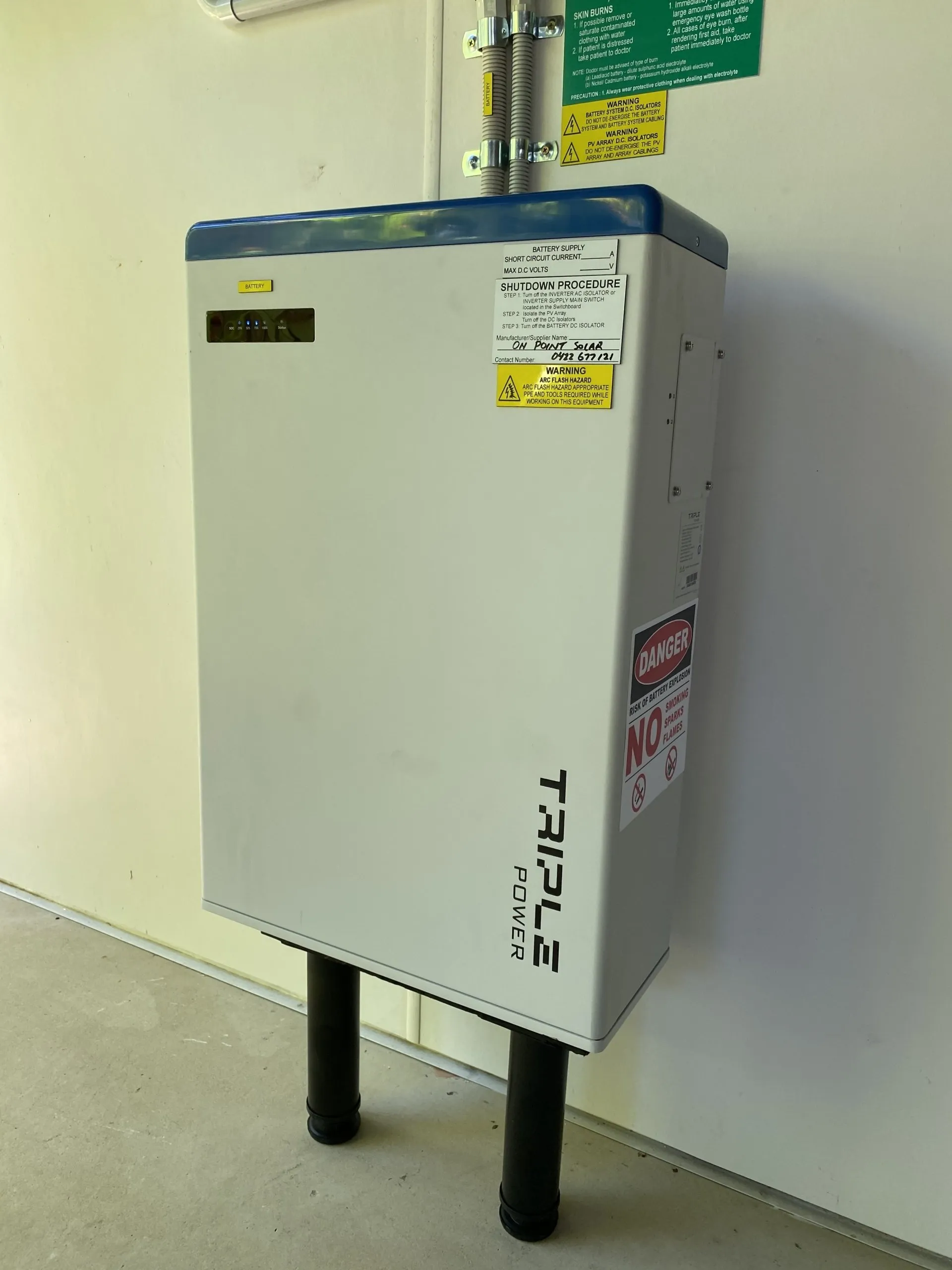 Triple Power solar battery installed by On Point Solar in Townsville